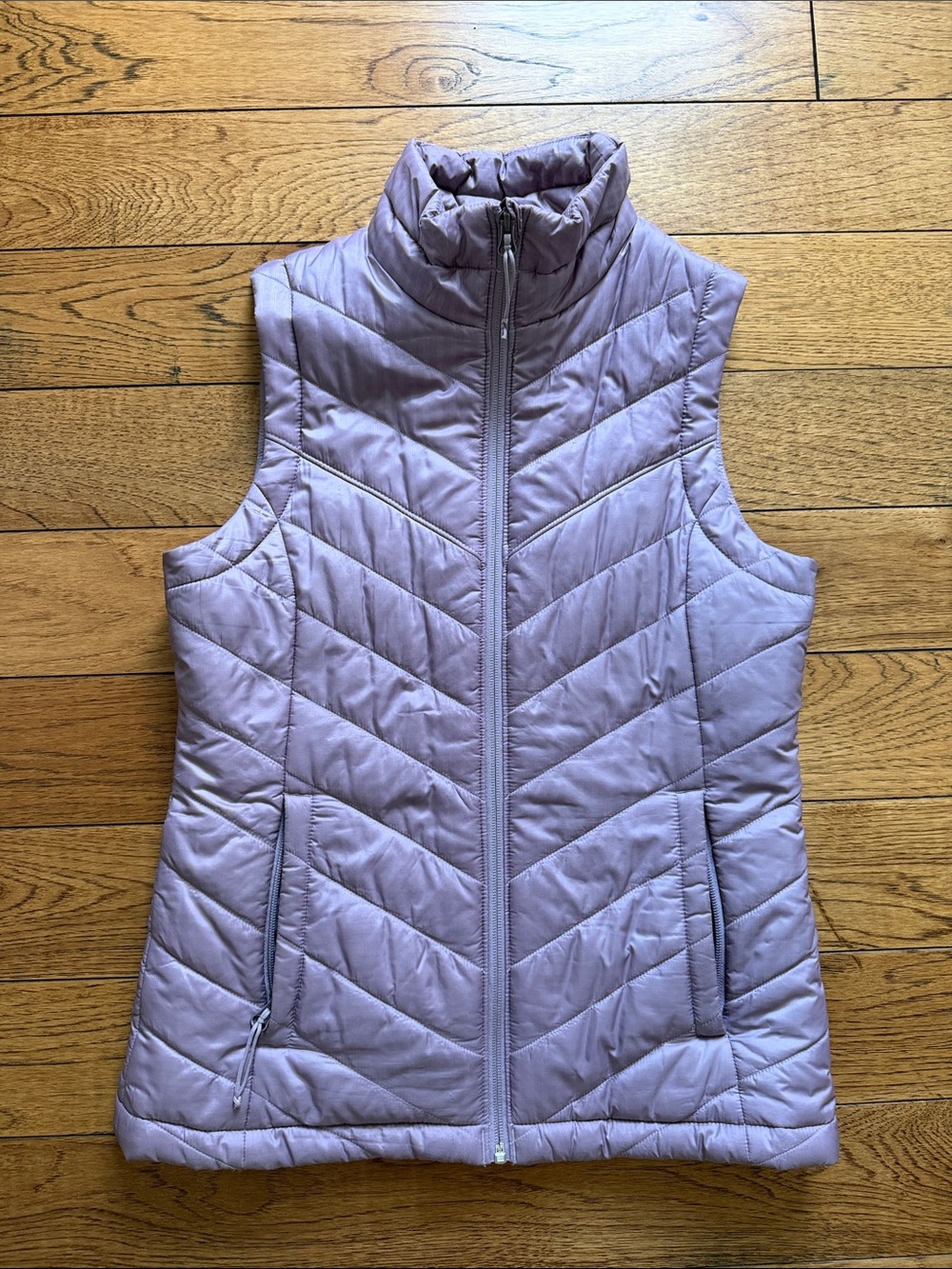 Columbia Omni-Heat Light Purple Quilted Puffer Vest - Women's Sleeveless Jacket